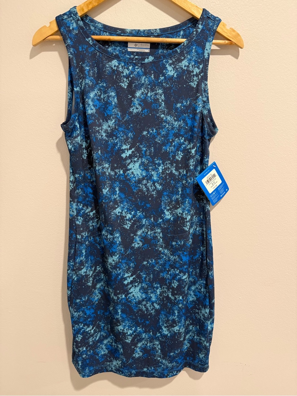 Columbia Chill River Printed Dress S Omni-Freeze Zero Blue NWT